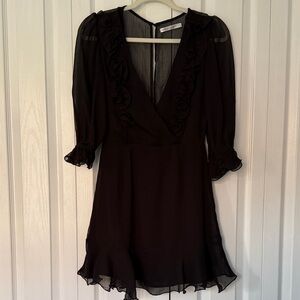 Elegant Black Ruffle Dress